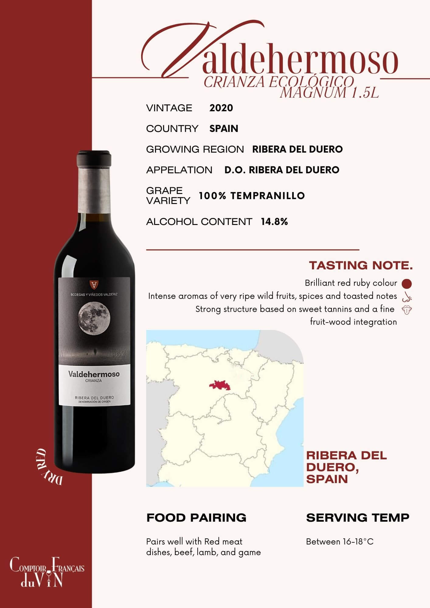 VALDEHERMOSO CRIANZA D.O. RIBERA DEL DUERO - Image 4